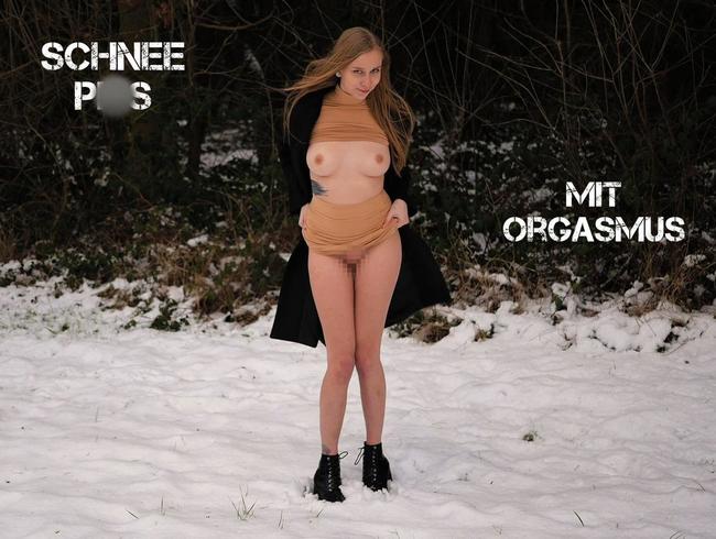 Schnee Piss mit Orgasmus bei -10 Grad