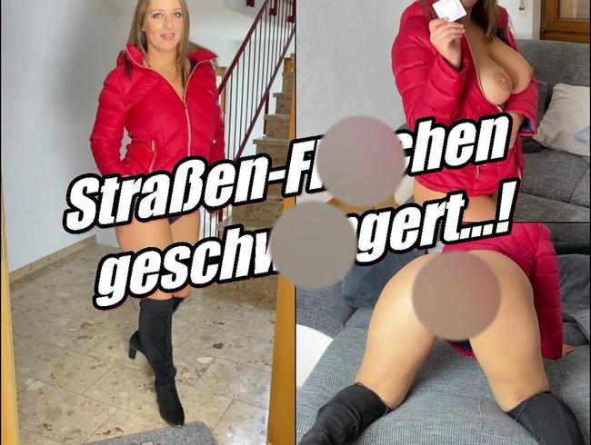 Straßen-Hobbynutte klargemacht und geschwängert..!