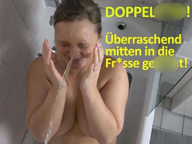 Doppelpiss!!! Überraschend mitten in die Fresse gepisst!