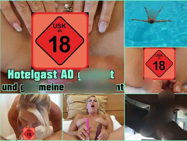 Hotelgast AO und voll auf meine Fotze gewichst