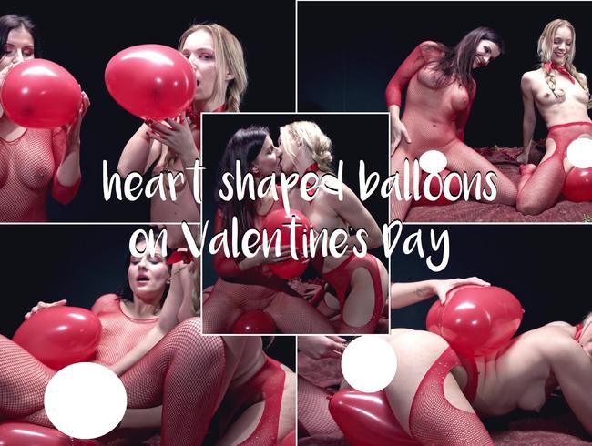 heart shaped balloons on Valentine's Day