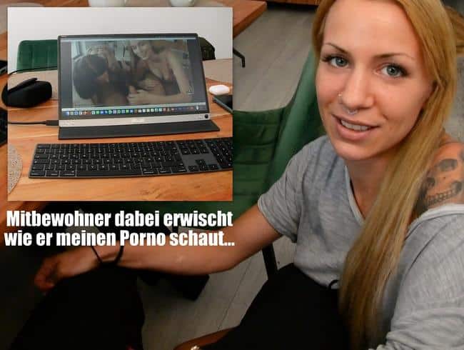 Mitbewohner beim Porno schauen erwischt und abgemolken!