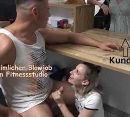 VERBOTEN! Heimlicher Blowjob im Fitnessstudio