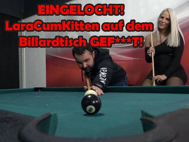 EINGELOCHT! LaraCumKitten auf dem Billardtisch gefickt!