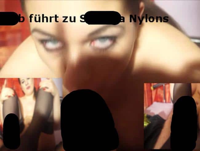 Footjob führt zu Sperma Nylons