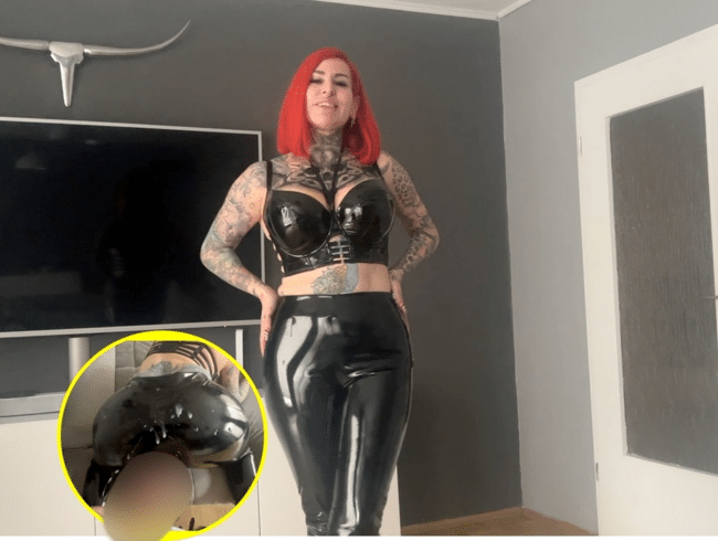 Harter Advents Drei-Loch-Fick für die Latex-Schlampe