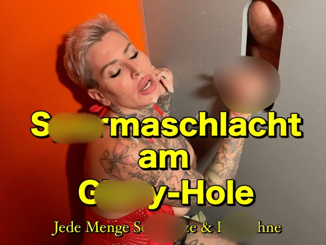 Spermaschlacht am Glory-Hole..jede Menge Schwänze und Ficksahne