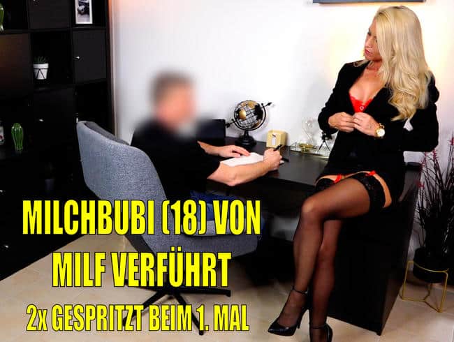 MILCHBUBI (18) von AUFGESTRAPSTER MILF verführt | 2MAL GESPRITZT beim 1. MAL! MASSIVE SPERMAFRESSE