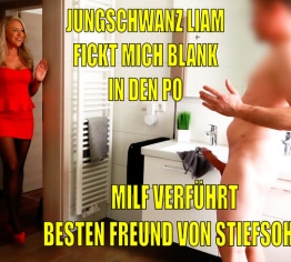 MILF verführt besten Freund von Stiefsohn | Jungschwanz Liam fickt mich blank in den Po…!