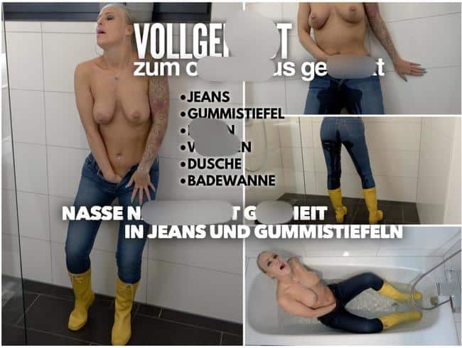 Jeans und Gummistiefel | VOLLGEPISST zum Orgasmus gewixxt