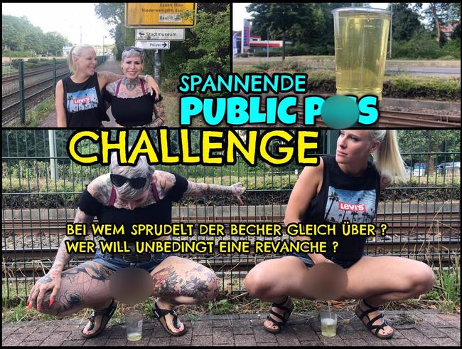 SPANNENDE PUBLIC PISS CHALLENGE | Bei wem sprudelt der Becher über?