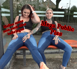 Publik in die Jeans gepisst und dann zum Bus