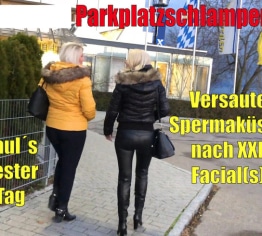 Versaute Parkplatzschlampen | Versaute Spermaküsse nach XXL Facial(s)! FFM