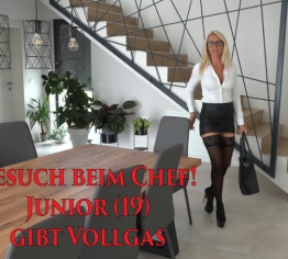 Besuch beim Chef | Junior (19) gibt VOLLGAS! XXXL Spermafresse!