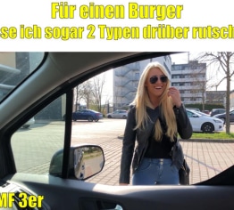 Für einen Burger lass ich sogar 2 Typen drüber rutschen | MMF-3er bis zur Spermafresse!