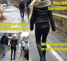 User spontan auf der Straße angesprochen! XXXL Mega Ultra Spermafresse!!