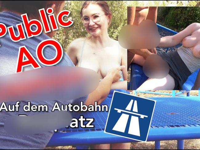 Public AO  Creampie Auf den Rastplatz Geil Besamt