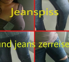 Jeanspiss und Jeans zerreisen