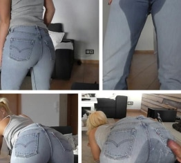 Jeans Piss in Levi´s  mit Cumshot