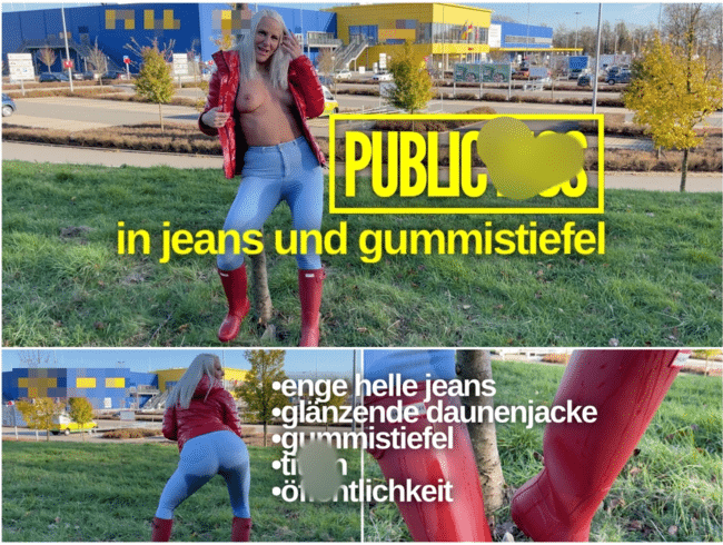 Public Piss| Natursekt Flut in Jeans und Gummistiefel