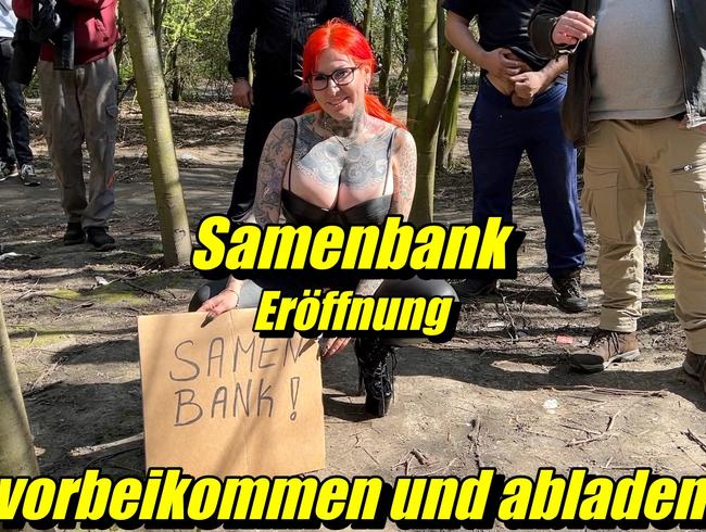 Samenbank Eröffnung vorbeikommen und abladen