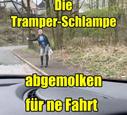 Die Tramper-Schlampe abgemolken für ne fahrt