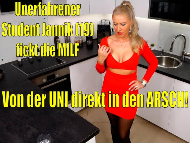 Unerfahrener Student Jannik (19) fickt die MILF | Von der UNI direkt in den ARSCH!  MegaSpermaladung