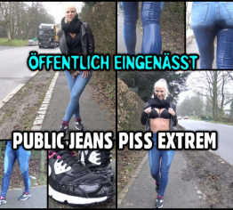 ÖFFENTLICH EINGENÄSST | Public Jeans Piss extrem