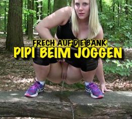 PIPI beim joggen – Frech auf die Bank GEPISST