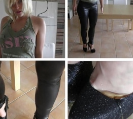 In Leggings und High Heels pissen