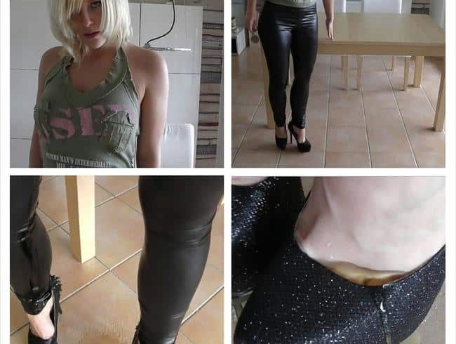 In Leggings und High Heels pissen