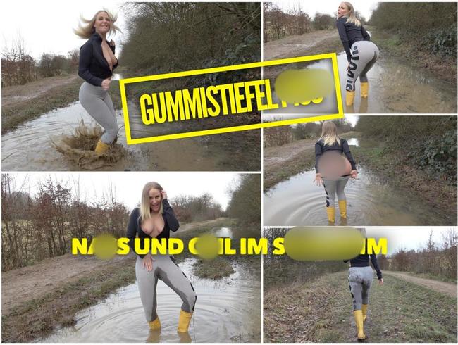 GUMMISTIEFEL PISS | Nass und geil im Schlamm