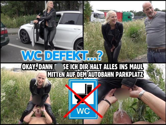 Autobahn WC defekt | PUBLIC PISS | Mein Champagner ist für jeden da