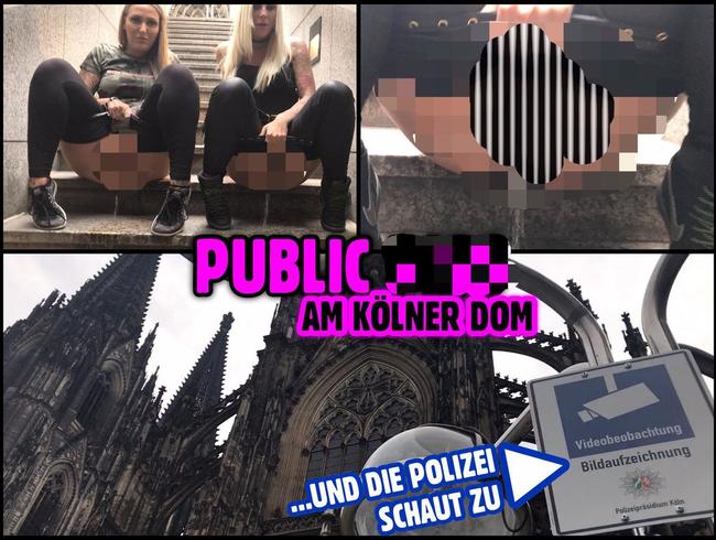 Dreister PUBLIC PISS am Kölner Dom | unter Polizei-Beobachtung