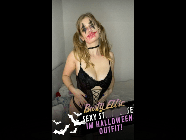 Sexy Striptease im Halloween Outfit!