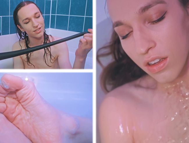 Entspannung in der Badewanne – mit meinem 50cm Dildo!