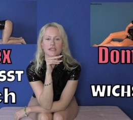 Latex Domina lässt Dich wichsen